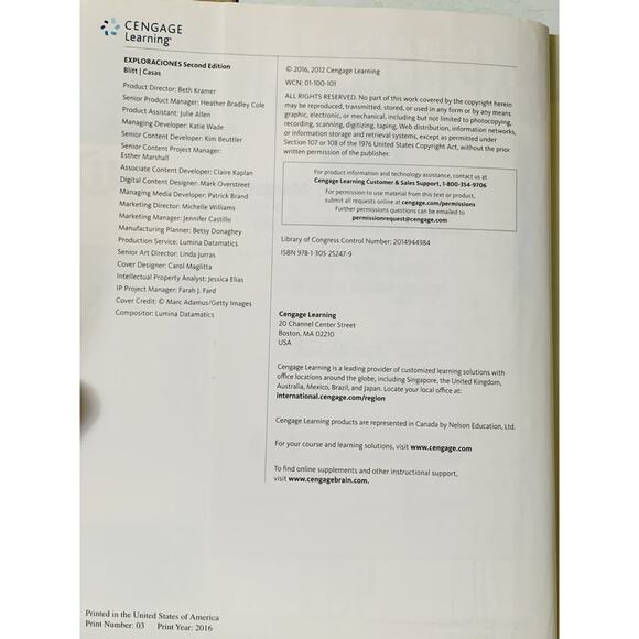 Exploraciones by Mary Blitt & Margarita Casas 2nd Edition No Access Card - Picture 4 of 4